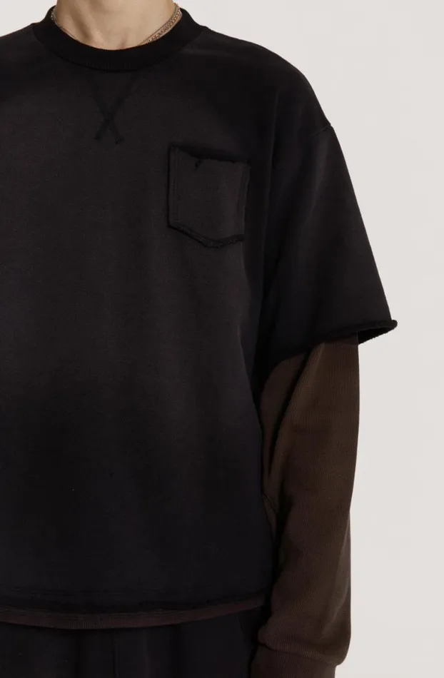 TShirts Men Jaded London Villain Layered Sweat