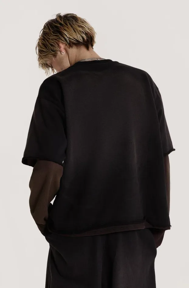 TShirts Men Jaded London Villain Layered Sweat