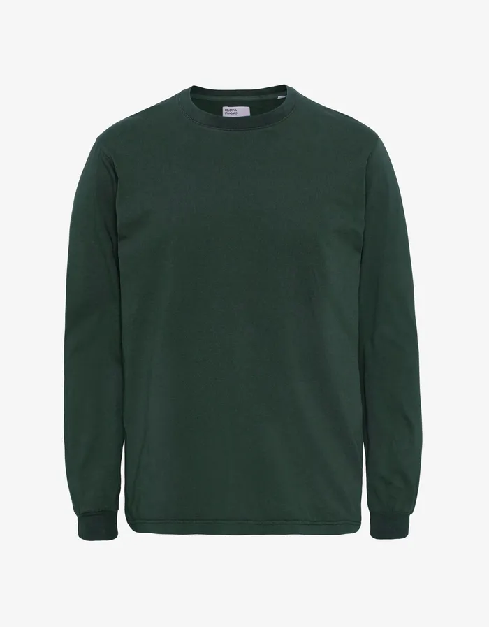 TShirts Men Oversized Organic LS TShirt 8211 Hunter Green Colorfulstandard