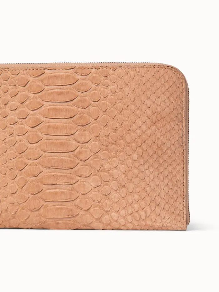 Tassle Pouch In Python Nubuck BC Camel Women Akris Clutches