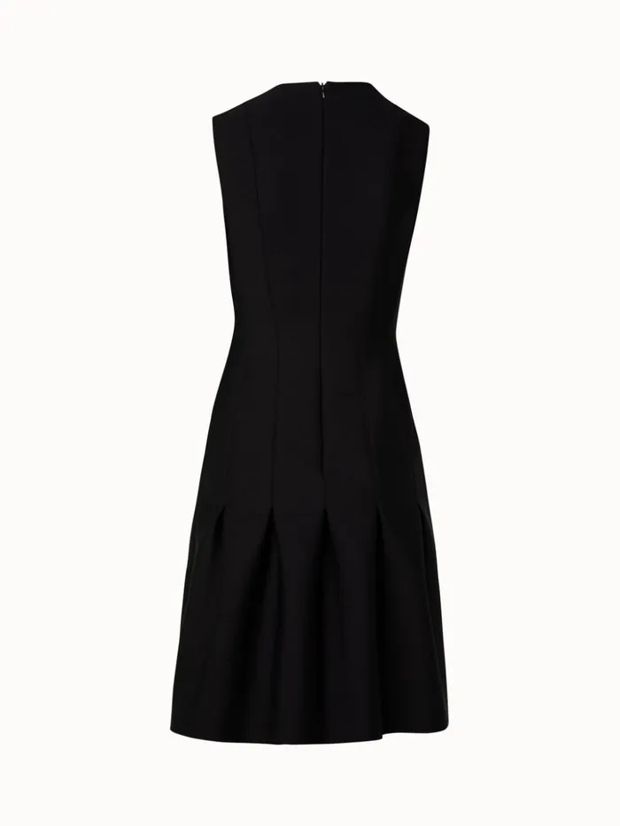 Techno Neoprene Short Dress Black Women Akris Dresses