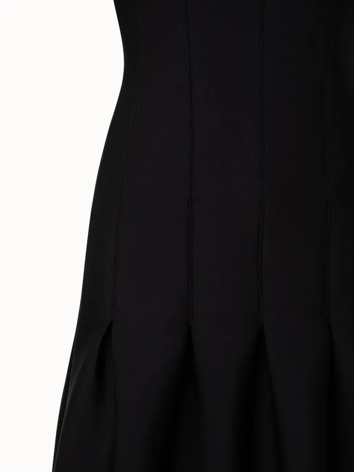 Techno Neoprene Short Dress Black Women Akris Dresses