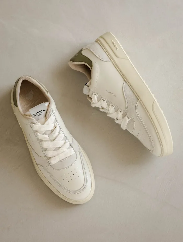 Thanassi Off White and Rosemary Men Bobbies Sneakers Thanassi Off White and Rosemary Men Bobbies Sneakers