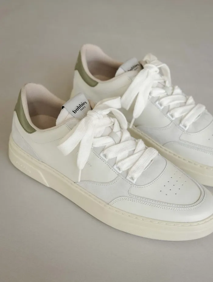 Thanassi Off White and Rosemary Men Bobbies Sneakers Thanassi Off White and Rosemary Men Bobbies Sneakers