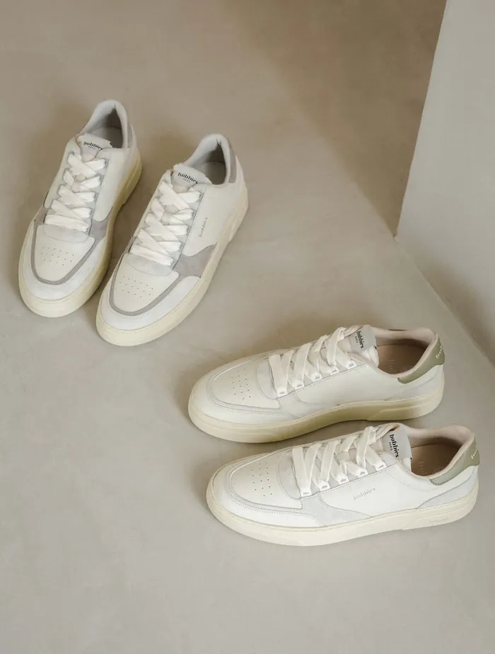 Thanassi Off White and Rosemary Men Bobbies Sneakers Thanassi Off White and Rosemary Men Bobbies Sneakers