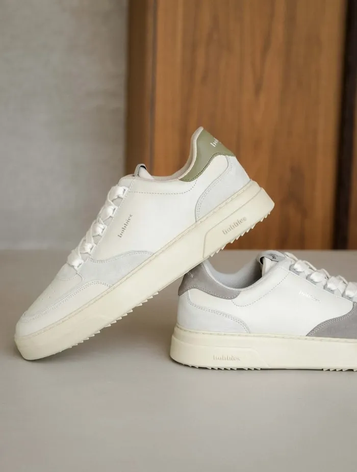 Thanassi Off White and Rosemary Men Bobbies Sneakers Thanassi Off White and Rosemary Men Bobbies Sneakers