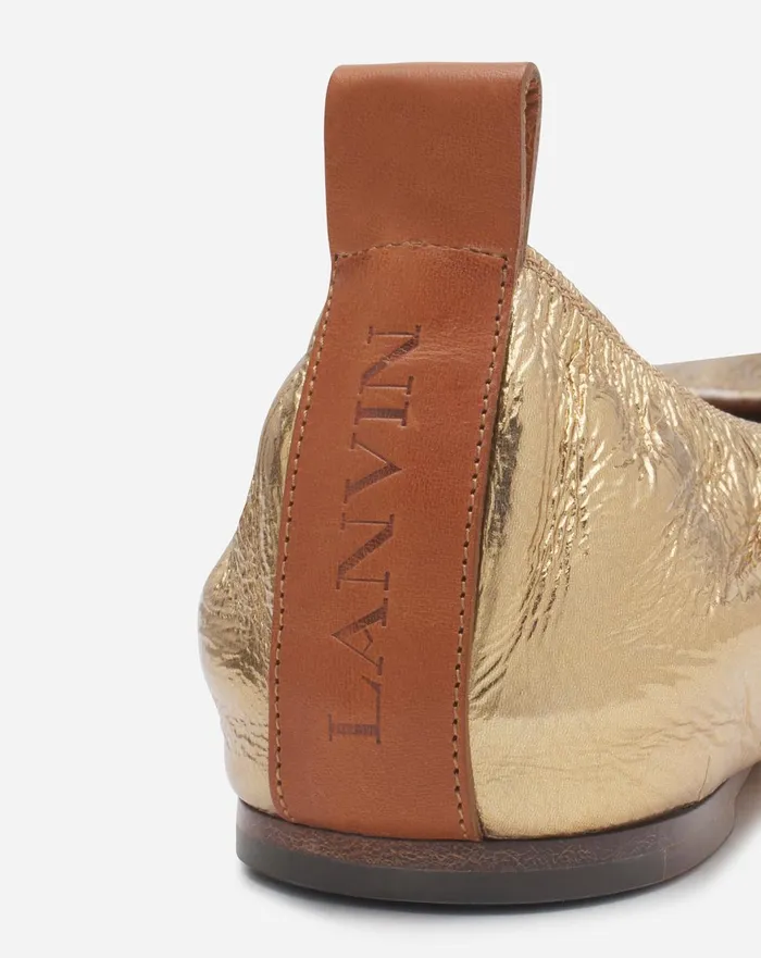 The Ballerina Flat In Metallic Leather Gold Women Lanvin Loafers The Ballerina Flat In Metallic Leather Gold Women Lanvin Loafers