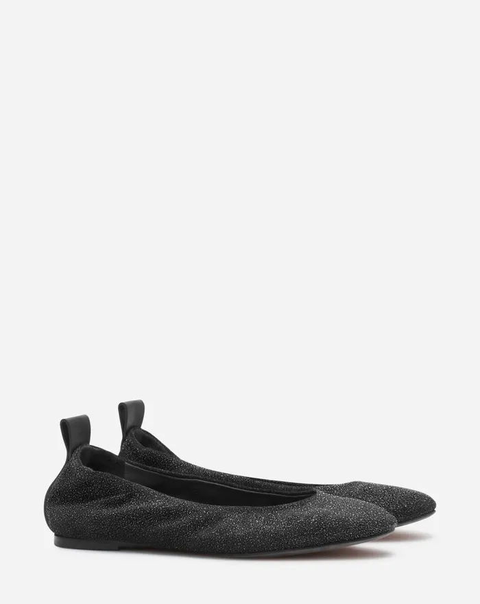 The Glittery Suede Ballerina Flat Black Women Lanvin Loafers The Glittery Suede Ballerina Flat Black Women Lanvin Loafers