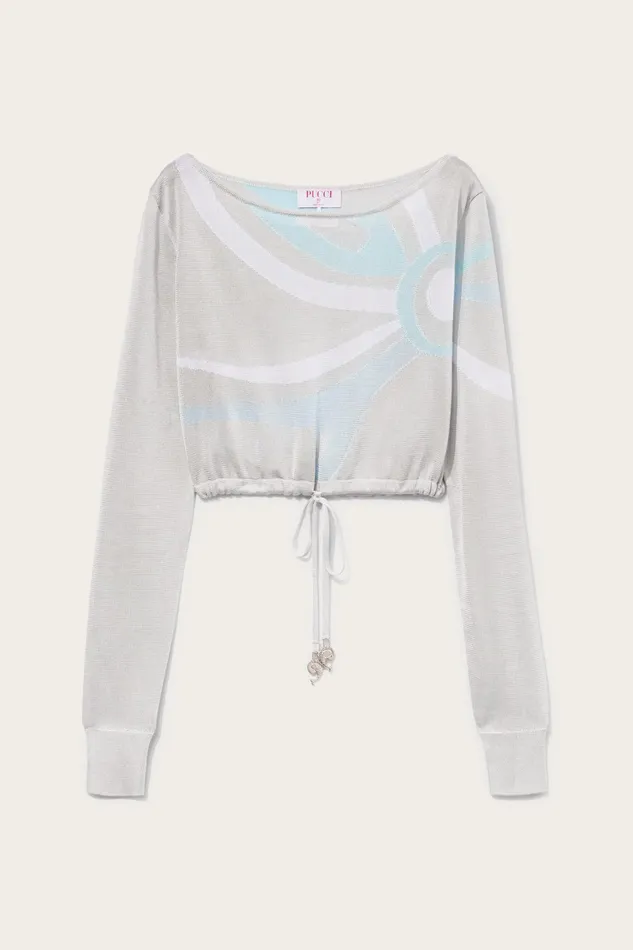 Tops And Shirts Women PUCCI MarmoJacquard Crop Top
