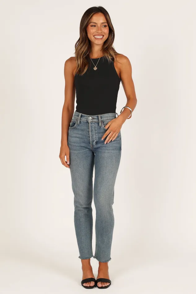 Tops Ari Ribbed Tank Top 8211 Black Black 8211 petalandpup Women