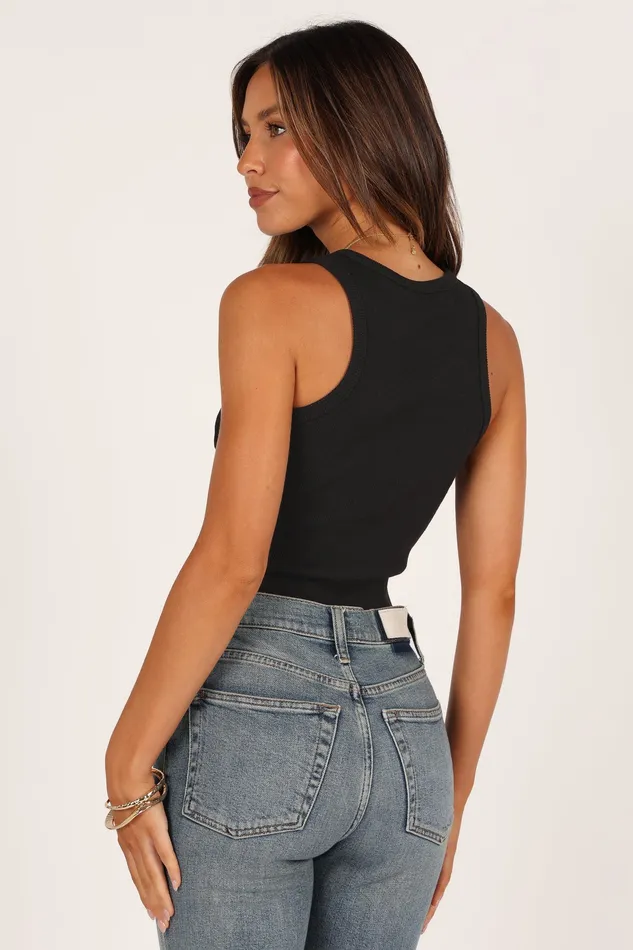 Tops Ari Ribbed Tank Top 8211 Black Black 8211 petalandpup Women