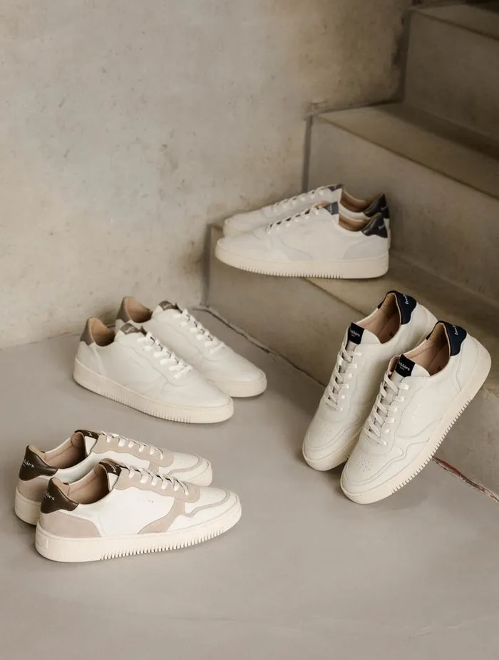Travis Off White and Graphite Men Bobbies Sneakers Travis Off White and Graphite Men Bobbies Sneakers