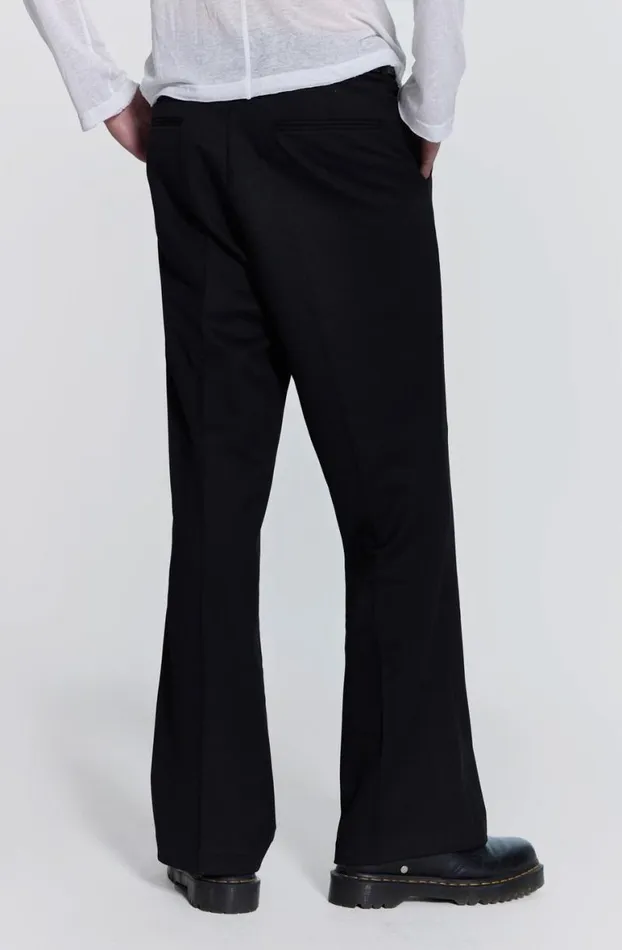 Trousers Men Jaded London Black Flared Suit Pant