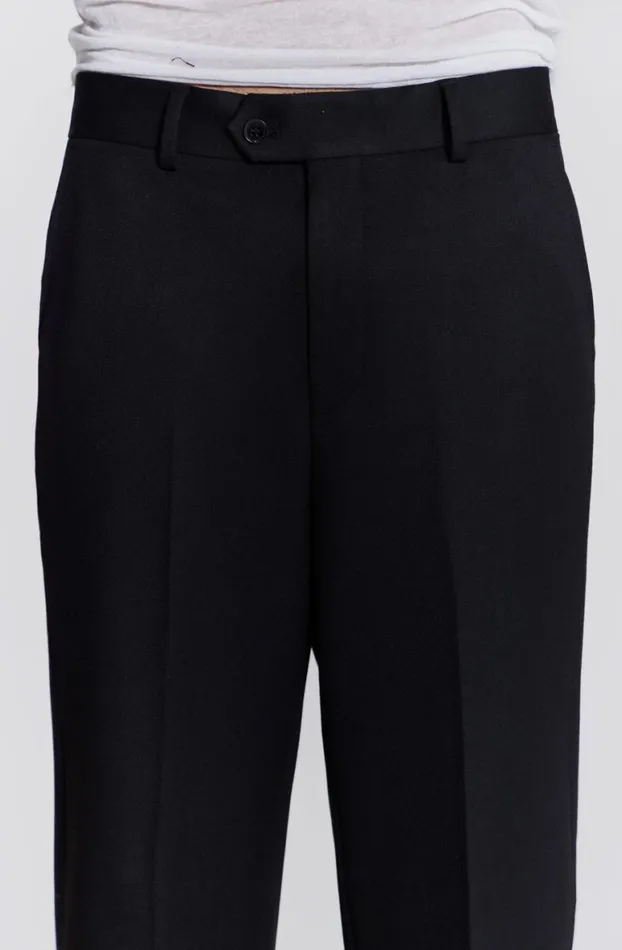 Trousers Men Jaded London Black Flared Suit Pant
