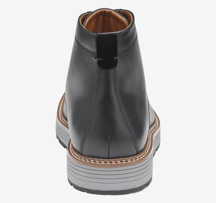 Upton Lug Plain Toe Boot Black Waterproof Full Grain Men Shoes Johnston and Murphy