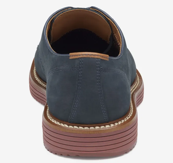 Upton Plain Toe Navy Nubuck LaceUps Johnston and Murphy Men