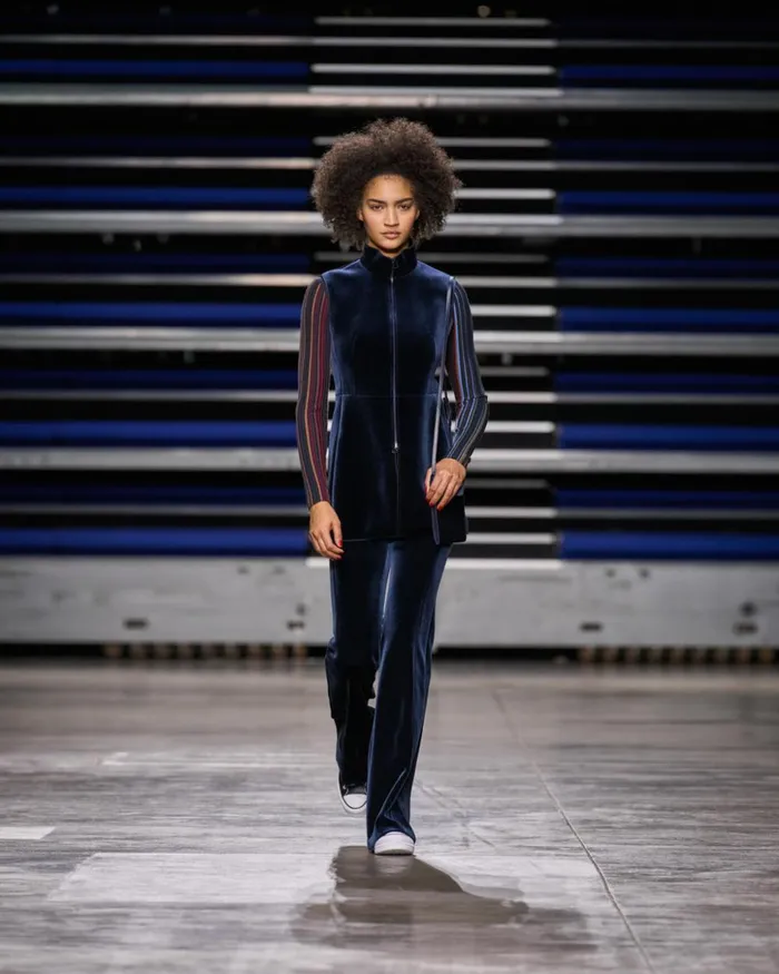 Velvet Neoprene Gilet Navy Women Akris Jackets