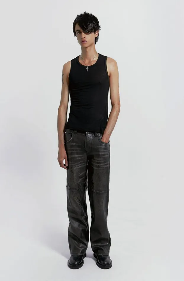 Vests Men Jaded London Black Mist Vest