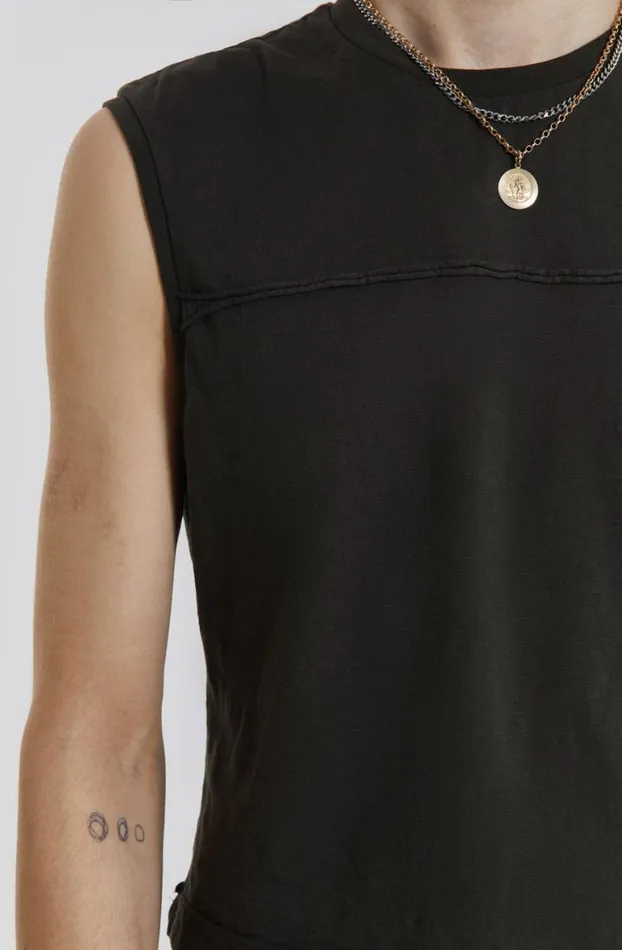 Vests Men Jaded London Khaki Slub Tank