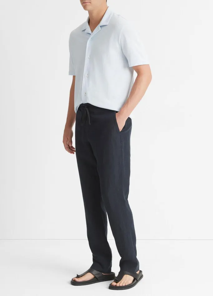 Vince Pants and Shorts Men Lightweight Hemp Pant Coastal Blue