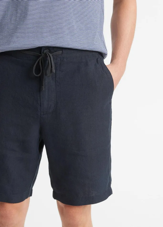 Vince Pants and Shorts Men Lightweight Hemp Short Coastal Blue