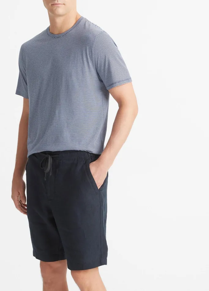 Vince Pants and Shorts Men Lightweight Hemp Short Coastal Blue