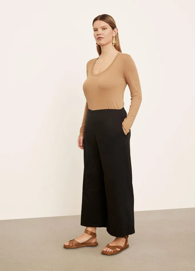 Vince Pants and Shorts Women Crop Wide Pant Black