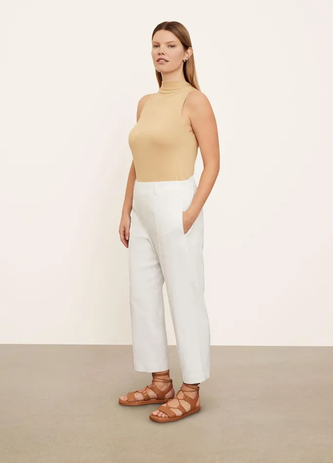 Vince Pants and Shorts Women StrapDetail Tapered PullOn Pant Optic White