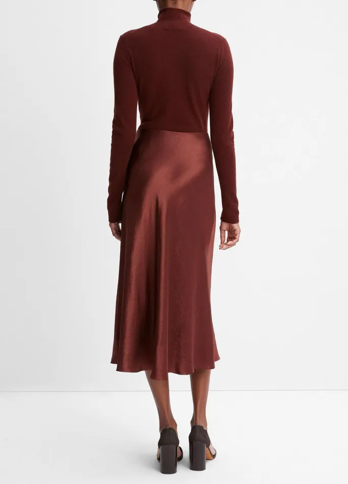Vince Skirts Women Bias Slip Skirt Cinnamon Stick