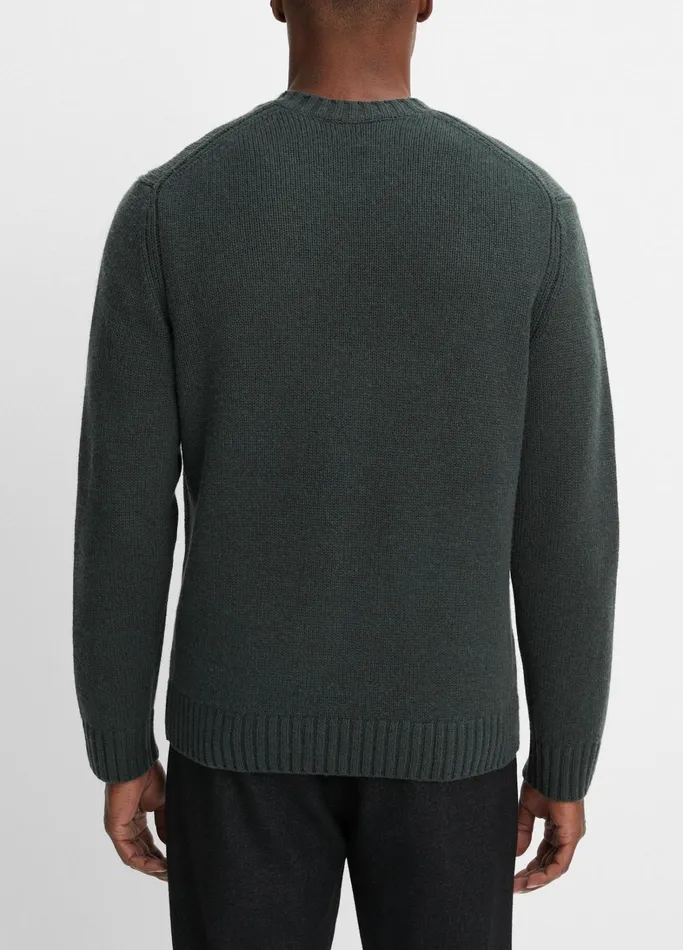 Vince Sweaters Men WoolCashmere Relaxed Crew Neck Sweater Midnight Forest