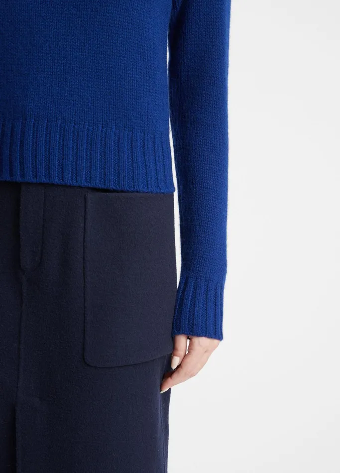 Vince Sweaters Women Cashmere Shrunken Mock Neck Sweater Caspian
