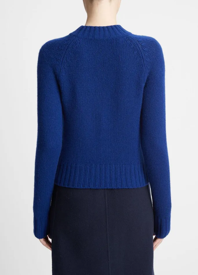 Vince Sweaters Women Cashmere Shrunken Mock Neck Sweater Caspian