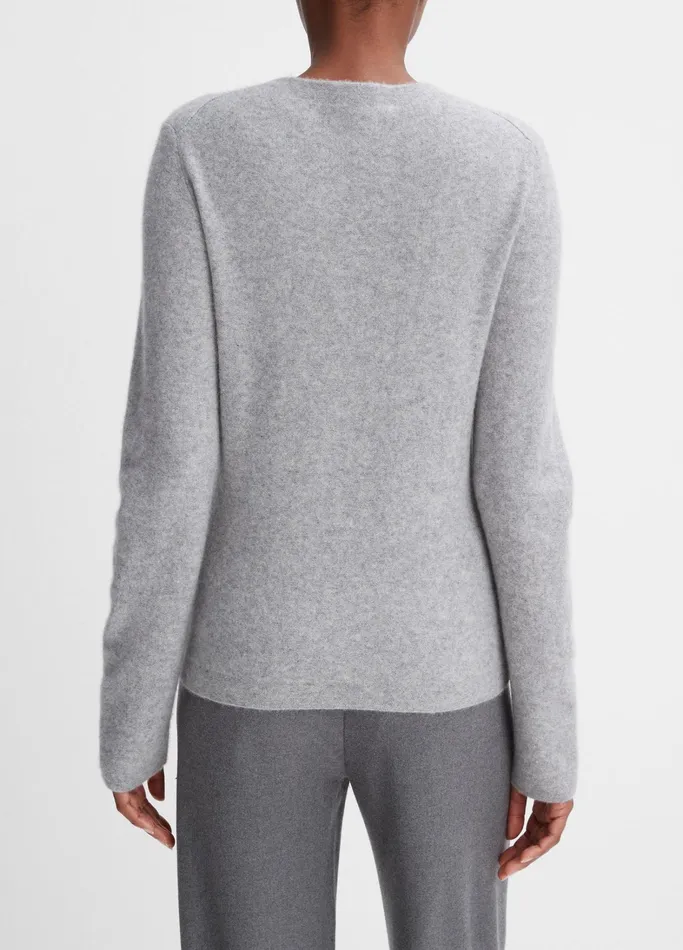 Vince Sweaters Women Plush Cashmere Crew Neck Sweater Heather Sterling