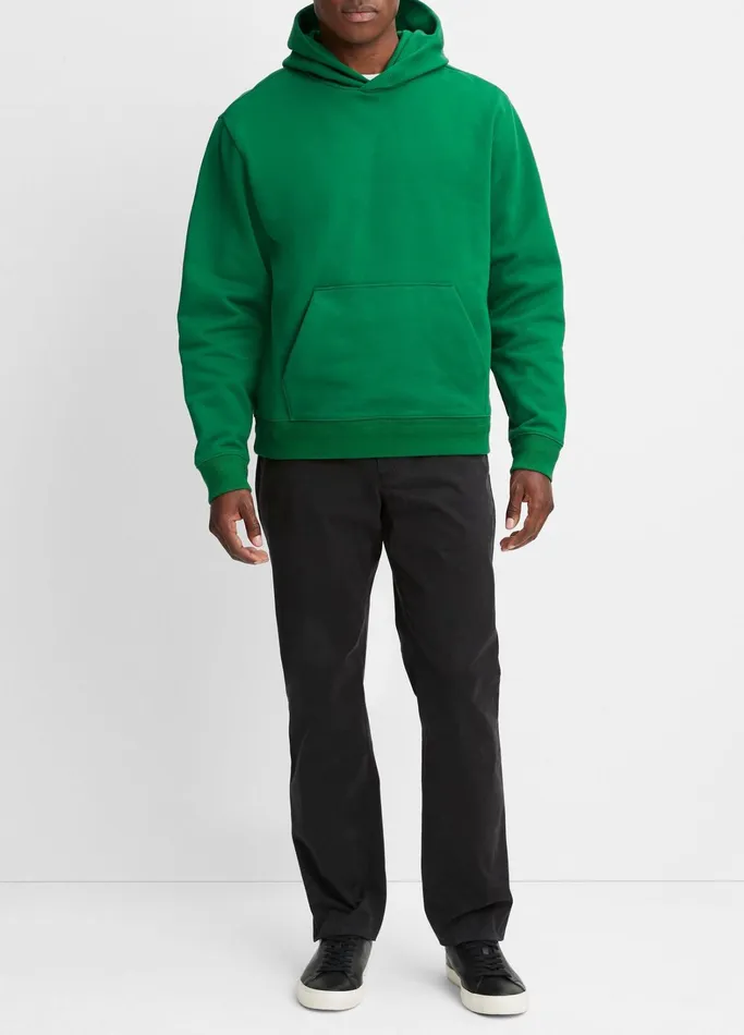 Vince Sweatshirts and Hoodies Men Brushed Fleece Hoodie Hemlock