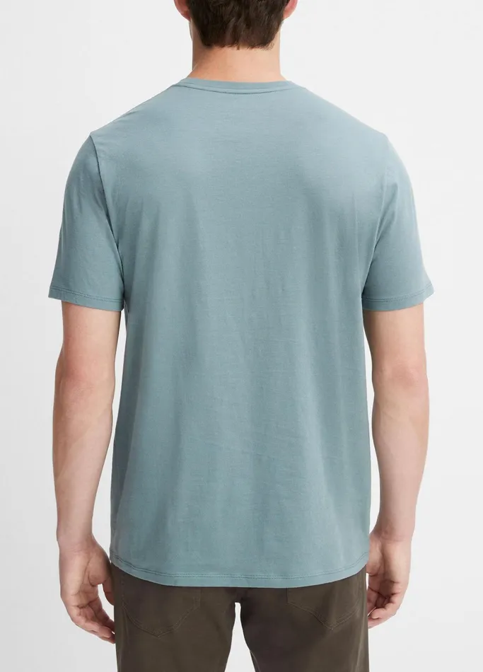 Vince TShirts and Polos Men Pima Cotton Crew Neck TShirt Light Dusty Teal