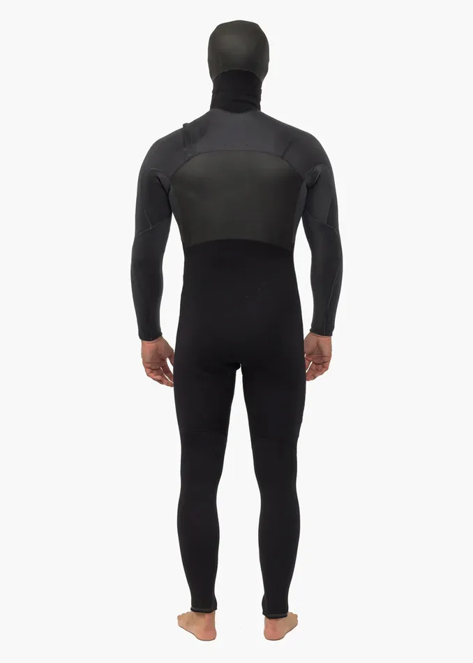 Vissla High Seas II 54 Full Hooded Chest Zip Wetsuit Charcoal Men High Seas Wetsuits