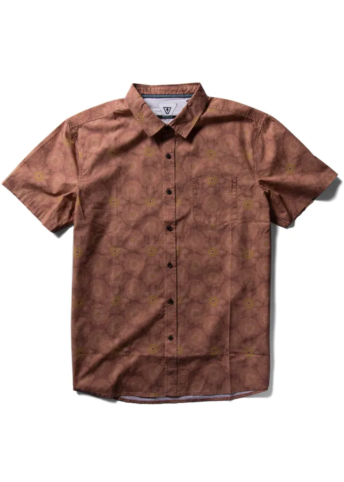 Vissla Kerikeri Ss Eco Ss Shirt Terracotta Men Shirts and Flannels
