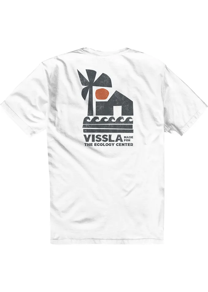 Vissla Premium Tees Men The Ecology Center Premium Pkt Tee White