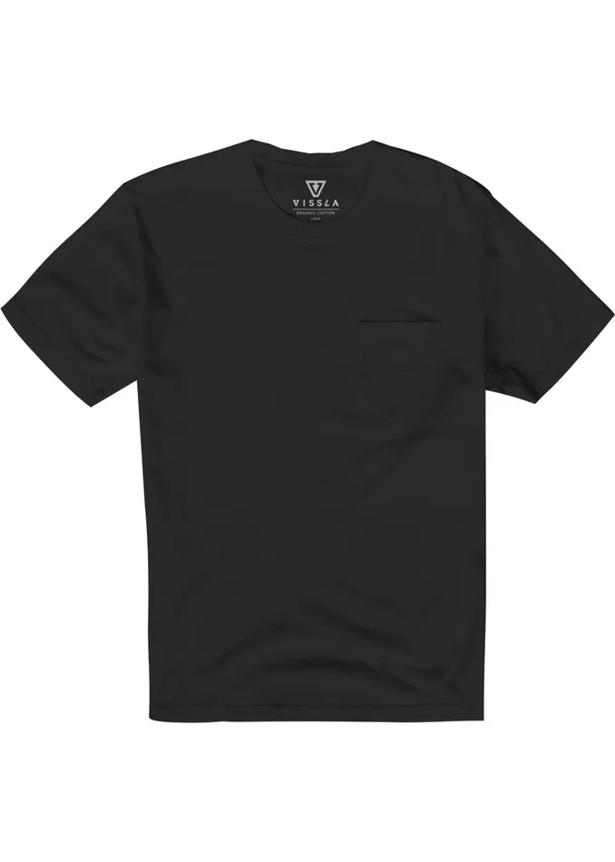 Vissla Premium Tees Men Vintage Vissla Premium Pkt Tee Black