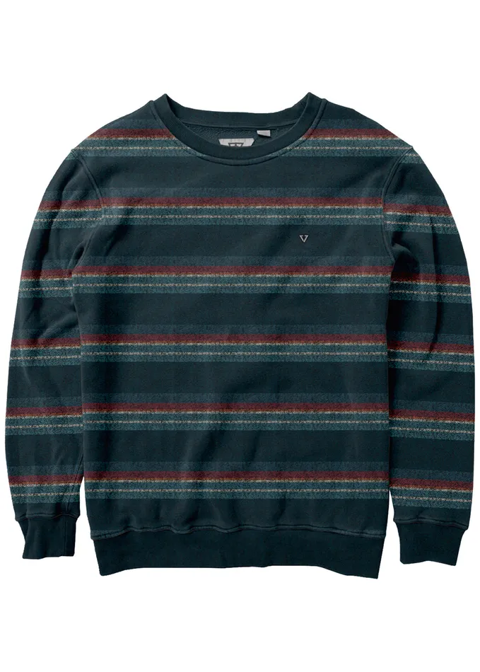 Vissla Roller Crew Fleece Dark Naval Men Fleece and Hoodies