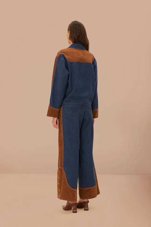 Western Denim Wide Pants Low Waisted Women Farm Rio Pants
