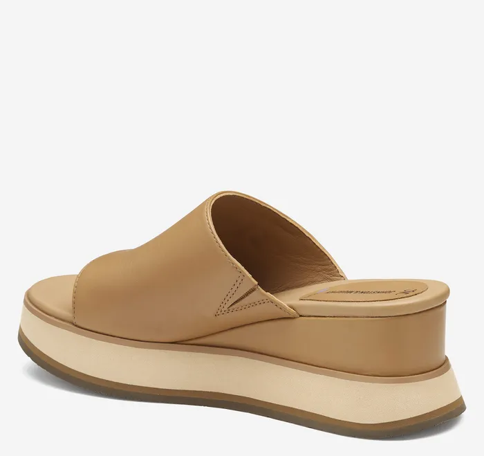 Women8217s Shoes Colleen Slide Tan Nappa Leather 8211 Johnston and Murphy Women