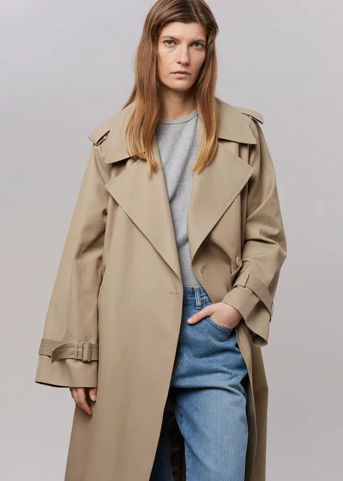 Women Abril Trench 8211 Sand The Frankie Shop Outerwear