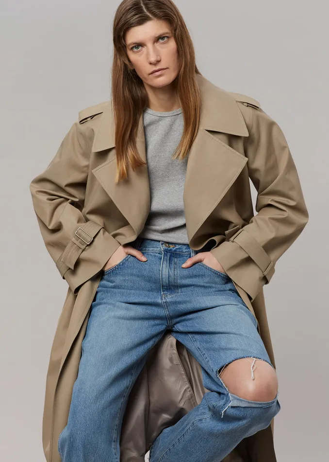 Women Abril Trench 8211 Sand The Frankie Shop Outerwear