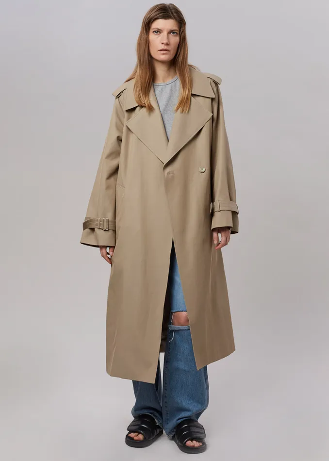 Women Abril Trench 8211 Sand The Frankie Shop Outerwear