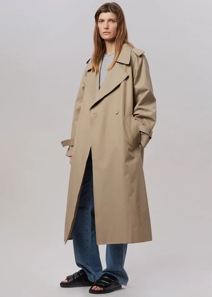 Women Abril Trench 8211 Sand The Frankie Shop Outerwear