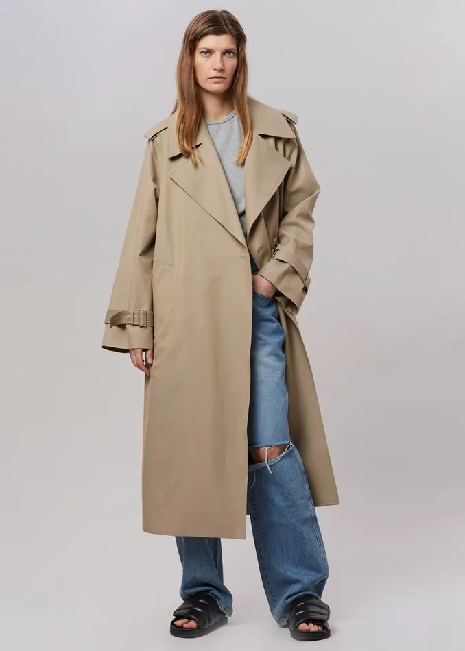 Women Abril Trench 8211 Sand The Frankie Shop Outerwear