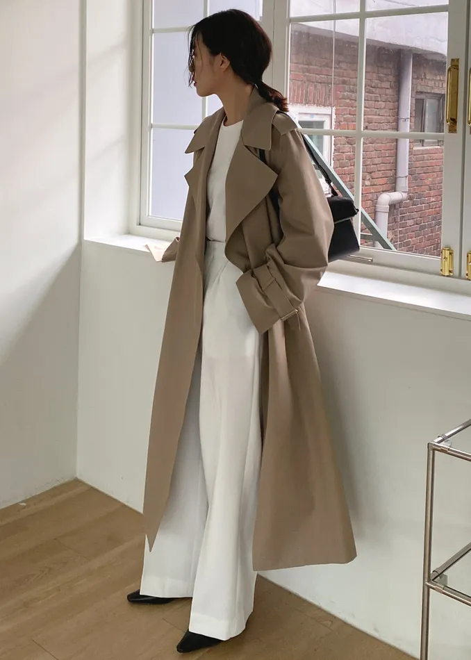 Women Abril Trench 8211 Sand The Frankie Shop Outerwear