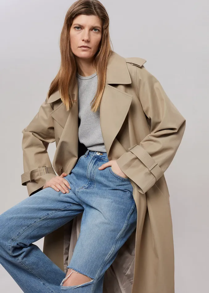 Women Abril Trench 8211 Sand The Frankie Shop Outerwear