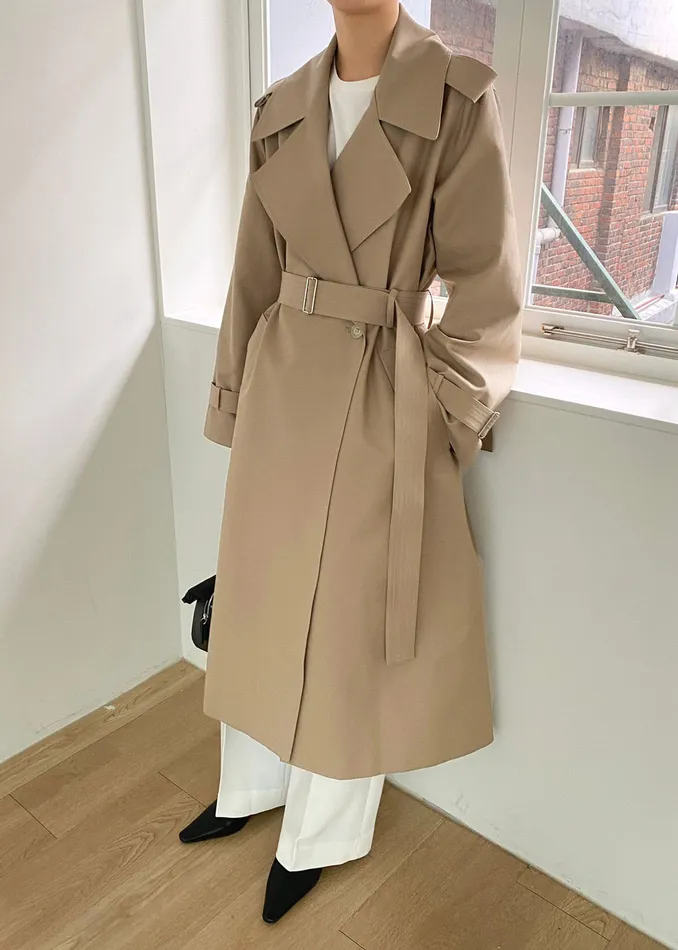 Women Abril Trench 8211 Sand The Frankie Shop Outerwear